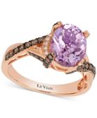 Le Vian Chocolatier Pink Amethyst (2-1/10 Ct. T.w.) And Diamond (3/8 Ct. T.w.) Ring In 14k Rose Gold