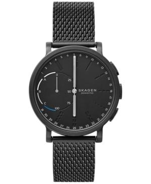 Skagen Connected Men's Hagen Black Ion-plated Stainless Steel Bracelet Hybrid Smart Watch 42mm Skt1109