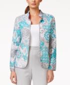 Alfred Dunner Open-front Printed Jacket