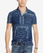 Polo Ralph Lauren Men's Short Sleeve Indigo Patchwork Popover