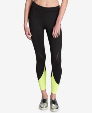 Dkny Sport Mid-rise Colorblocked Leggings