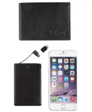 Kenneth Cole Reaction Men's Leather Wallet With Charger