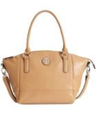 Giani Bernini Glazed Leather Fan Tote, Only At Macy's