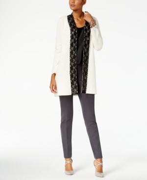 Alfani Lace-trim Cardigan, Created For Macy's