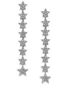 Inc International Concepts Silver-tone Pave Star Linear Drop Earrings, Only At Macy's