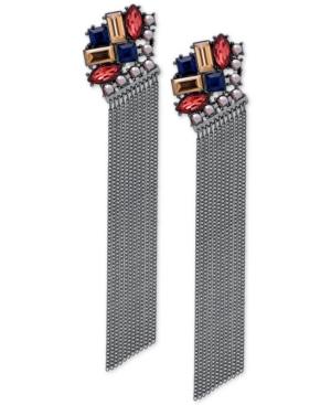 Guess Hematite-tone Fringe Earrings