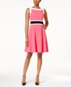 Nine West Fit & Flare Framed Dress