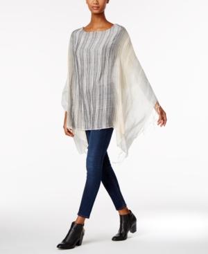 Echo Textured Stripe Poncho