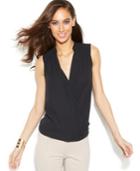 Inc International Concepts Sleeveless Surplice Top