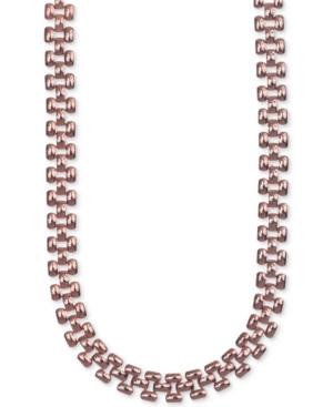 Anne Klein Rose Gold-tone Lattice Collar Necklace