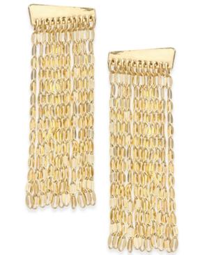 Inc International Concepts Gold-tone Chain Fringe Linear Drop Earrings, Only At Macy's
