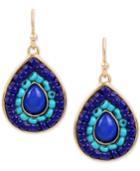 M. Haskell For Inc International Concepts Gold-tone Colored Stone & Bead Drop Earrings, Only At Macy's