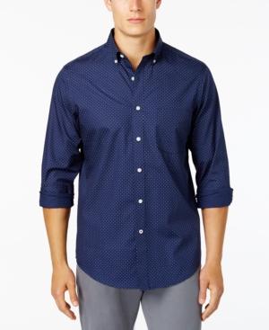 Club Room Men's Dot-print Stretch Shirt, Only At Macy's