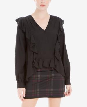 Max Studio London Ruffle-trim High-low-hem Top