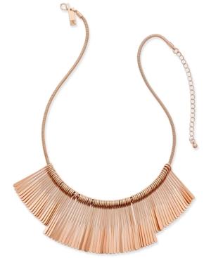 Inc International Concepts Gold-tone Fringe Collar Necklace, Created For Macy's
