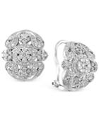 Effy Diamond Cluster Earrings (1-1/8 Ct. T.w.) In 14k White Gold