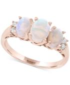 Effy Opal (1 Ct. T.w.) & Diamond Accent Ring In 14k Rose Gold