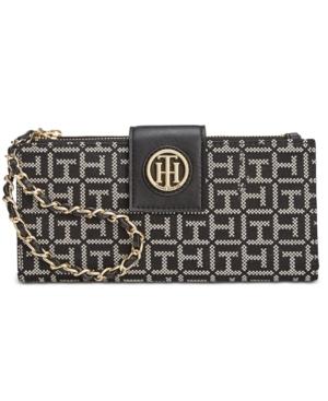 Tommy Hilfiger Monogram Jacquard Wristlet Wallet