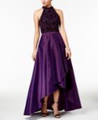 Adrianna Papell Beaded Taffeta High-low Gown