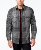 Club Room Men's Big And Tall Plaid Shirt-jacket, Only At Macy's