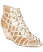 Material Girl Henie Caged Demi Wedge Sandals, Created For Macy's Women's Shoes