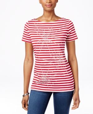 Karen Scott Firework-graphic Tee, Only At Macy's