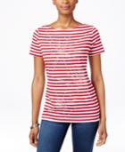 Karen Scott Firework-graphic Tee, Only At Macy's