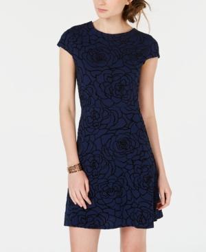 Teeze Me Juniors' Floral-print Cutout Dress