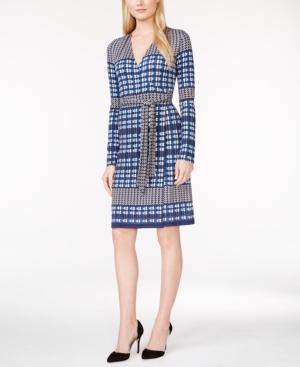 Studio M Printed Faux-wrap Dress