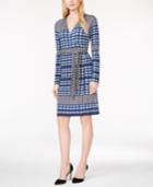 Studio M Printed Faux-wrap Dress
