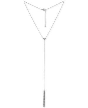 Rachel Rachel Roy Silver-tone Etched Bar Lariat Necklace