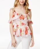 Guess Cold-shoulder Peplum Top