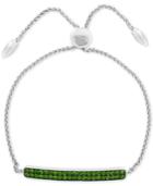 Effy Tsavorite Cluster Bolo Bracelet (1-1/2 Ct. T.w.) In Sterling Silver