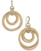 Alfani Gold-tone Pave Multi-hoop Drop Earrings, Created For Macy's