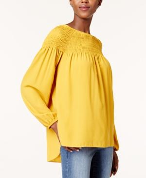 Kensie Smocked Poet Top