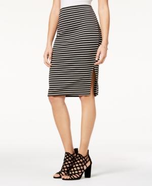 Bcx Juniors' Striped Side-slit Skirt