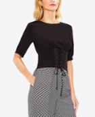 Vince Camuto Corset-laced Cropped Blouse