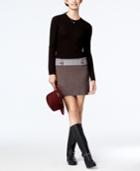 Bcx Juniors' Colorblocked Cable-knit Drop-waist Sweater Dress