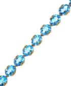 Effy Blue Topaz Tennis Bracelet In 14k Rose Gold (27-7/8 Ct. T.w.)