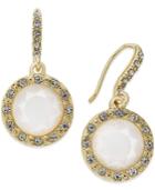 Inc International Concepts Gold-tone White Stone And Crystal Pave Drop Earrings, Only At Macy's