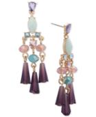 Lonna & Lilly Gold-tone Multi-stone Chandelier Earrings
