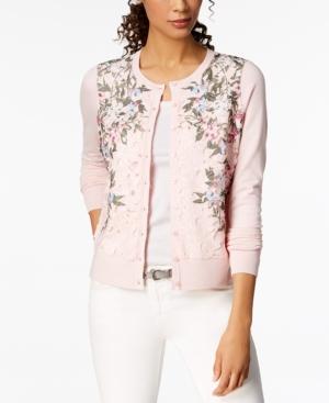 Charter Club Lace-front Cardigan, Created For Macy's