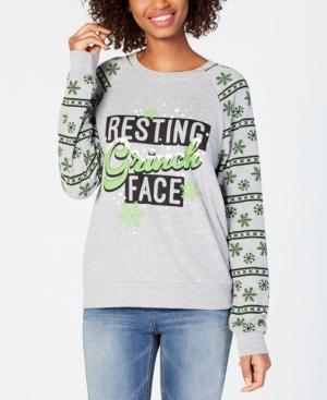 Rebellious One Juniors' Grinch Graphic Sweatshirt