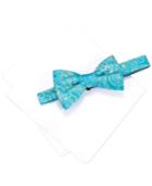 Countess Mara Men's Martin Paisley Pre-tied Bow Tie & Solid Pocket Square Set
