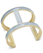 Inc International Concepts Gold-tone Blue Open Cuff Bracelet, Only At Macy's