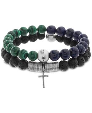 Steve Madden Men's 2-pc. Cross Charm Bracelet Set