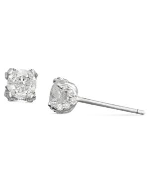 Diamond Earrings, 14k White Gold Diamond Pave Stud Earrings (3/4 Ct. T.w.)