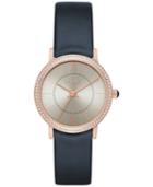 Dkny Women's Willoughby Navy Leather Strap Watch 28mm Ny2553