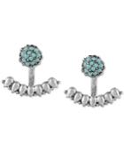 Lucky Brand Silver-tone Turquoise-look Earring Jackets