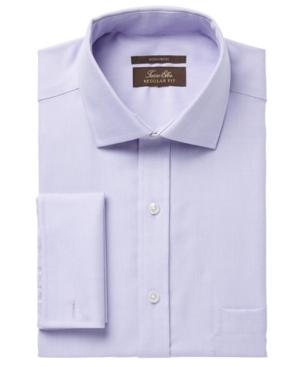 Tasso Elba Men's Regular Fit Non-iron Lavender Royal Oxford French Cuff Dress Shirt, Created For Macy's